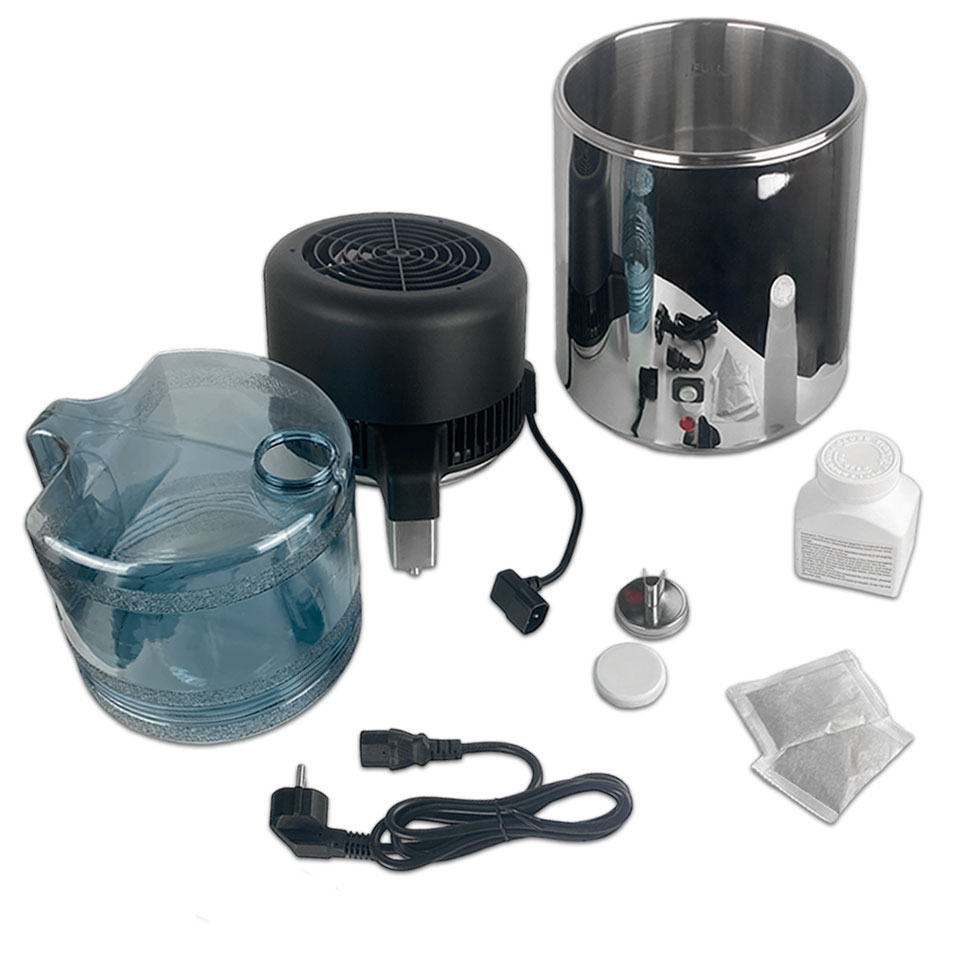 Дистиллятор лабораторный Stegler BL9900 (корпус нержавеющая сталь, пластиковая ёмкость)